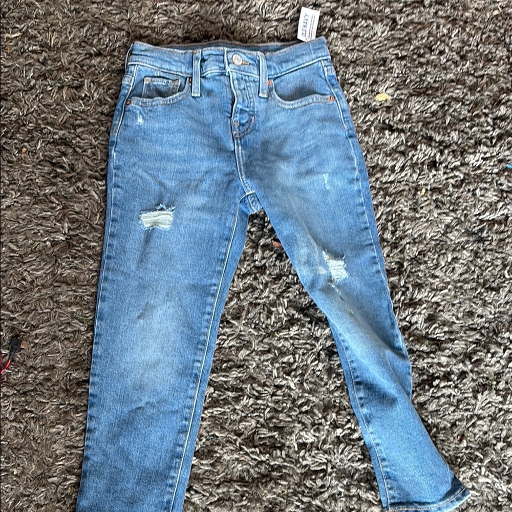 Old Navy Blue Ankle Cropped Jeans